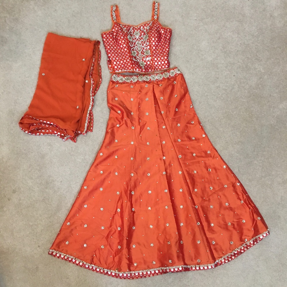 Corset Length - Red/Orange - Reception - Wedding - Picture 4 of 8